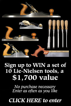 Enter to win a set of 10 Lie-Nielsen Tools